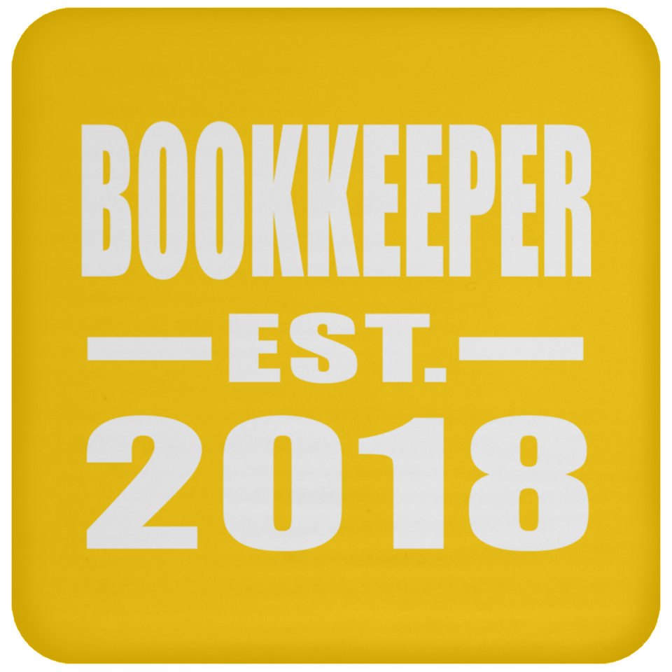Bookkeeper Established EST. 2018 - Drink Coaster