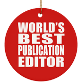 World's Best Publication Editor - Circle Ornament