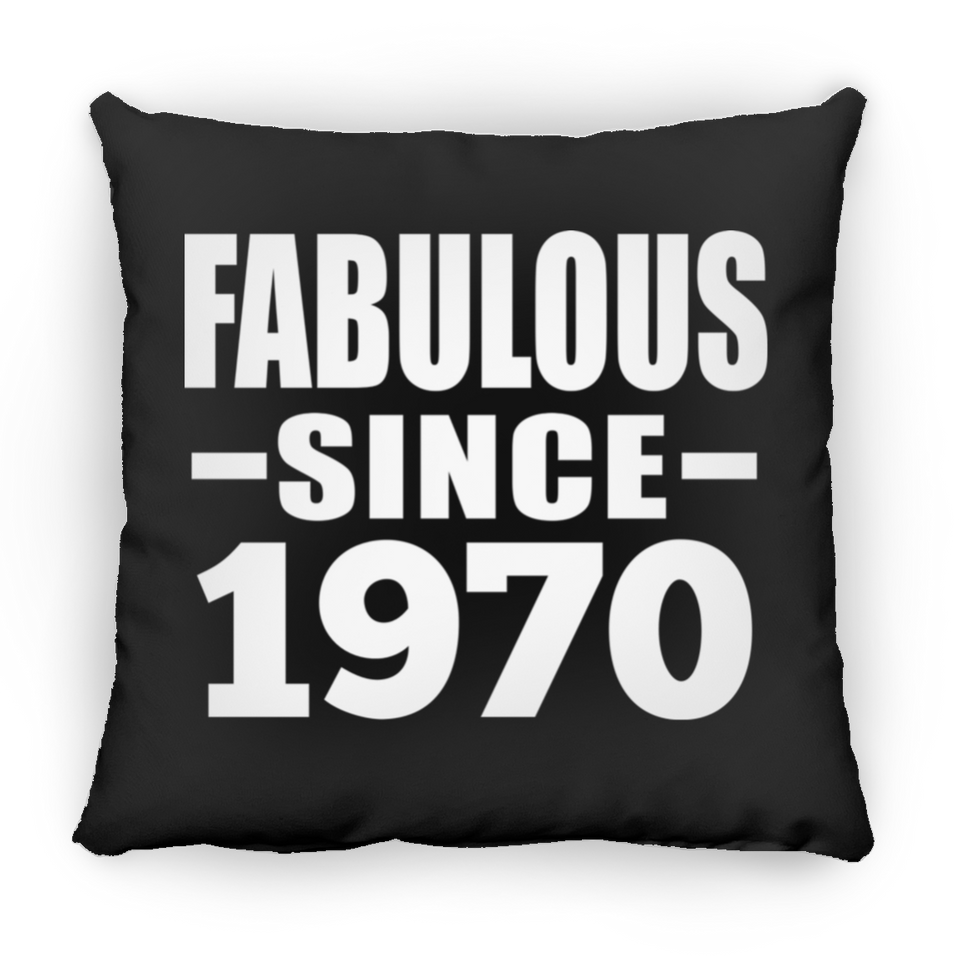 54th Birthday Fabulous Since 1970 - Throw Pillow Black