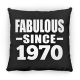 54th Birthday Fabulous Since 1970 - Throw Pillow Black