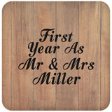 First Year As Mr & Mrs Miller - Drink Coaster C