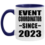 Event Coordinator Since 2023 - 11oz Accent Mug Purple