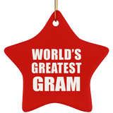 World's Greatest Gram - Star Ornament