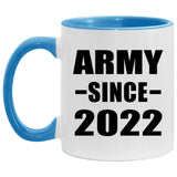 Army Since 2022 - 11oz Accent Mug Blue