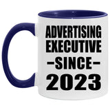 Advertising Executive Since 2023 - 11oz Accent Mug Purple