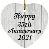 Happy 35th Anniversary 2021 - Heart Ornament F