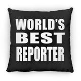 World's Best Reporter - Throw Pillow Black