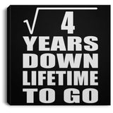 2nd Anniversary Square Root of 4 Years Lifetime To Go - Canvas Square
