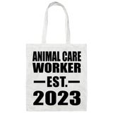Animal Care Worker Established EST. 2023 - Tote Bag White