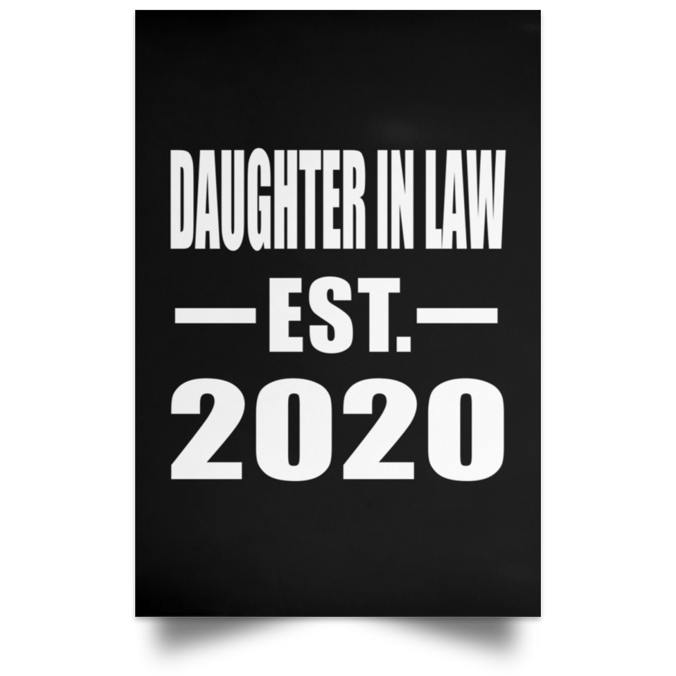Daughter In Law Established EST. 2020 - Poster Portrait