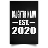 Daughter In Law Established EST. 2020 - Poster Portrait