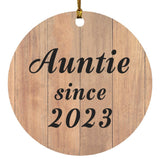 Auntie Since 2023 - Circle Ornament C