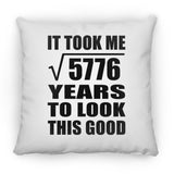 76th Birthday Took Square Root of 5776 Years To Look Good - Throw Pillow