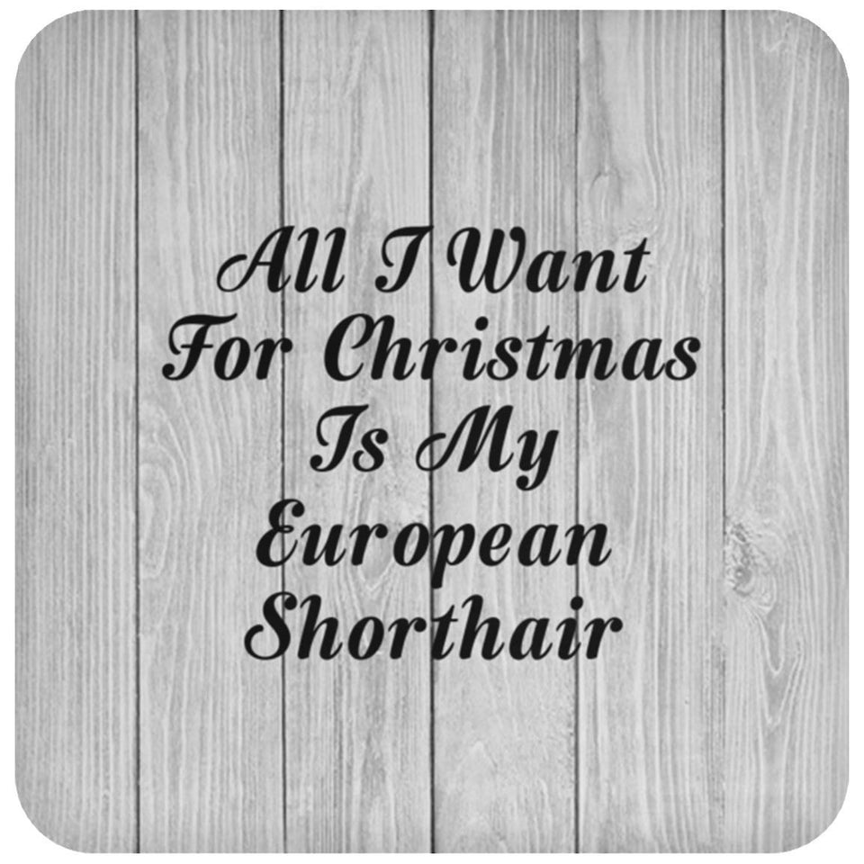 All I Want For Christmas Is My European Shorthair - Drink Coaster F