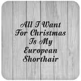 All I Want For Christmas Is My European Shorthair - Drink Coaster F