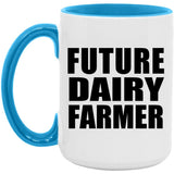 Future Dairy Farmer - 15oz Accent Mug Blue