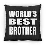 World's Best Brother - Throw Pillow Black
