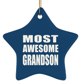 Most Awesome Grandson - Star Ornament
