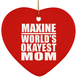Maxine World's Okayest Mom - Heart Ornament