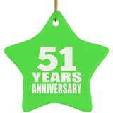 51st Anniversary 51 Years - Star Ornament