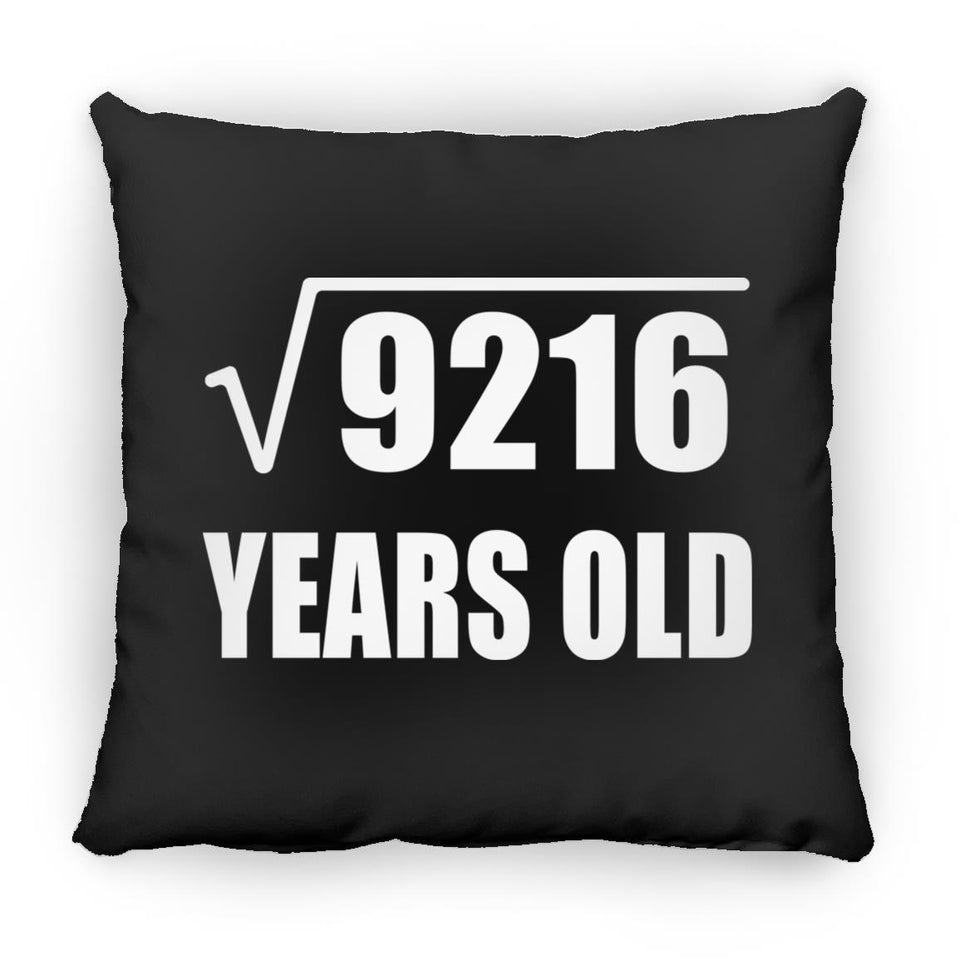 96th Birthday Square Root of 9216 Years Old - Throw Pillow Black