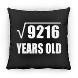 96th Birthday Square Root of 9216 Years Old - Throw Pillow Black