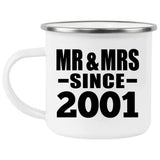 23rd Anniversary Mr & Mrs Since 2001 - 12oz Camping Mug
