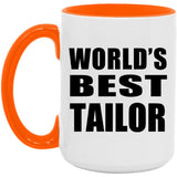 World's Best Tailor - 15oz Accent Mug Orange