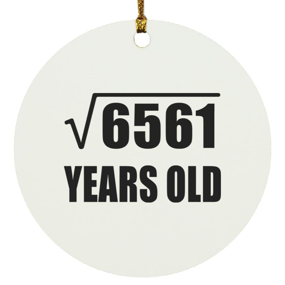 81st Birthday Square Root of 6561 Years Old - Circle Ornament