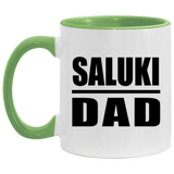 Saluki Dad - 11oz Accent Mug Green
