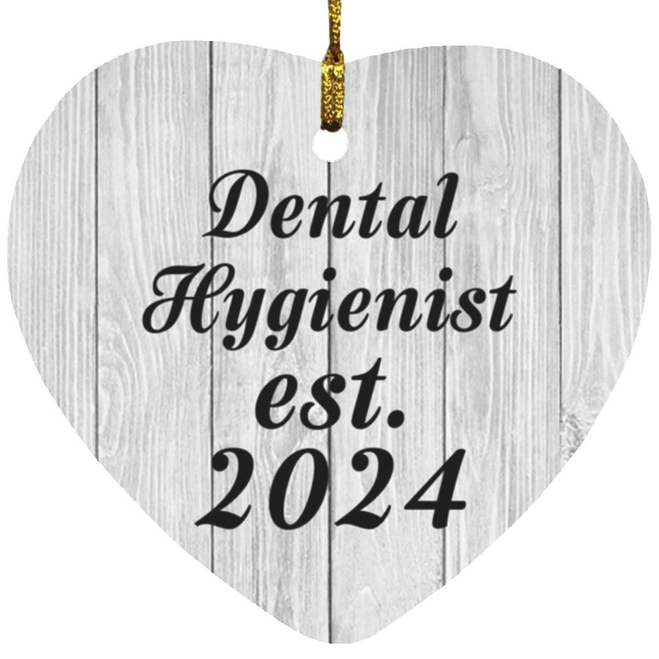 Dental Hygienist Established Est. 2024 - Heart Ornament F