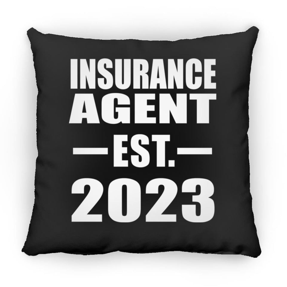 Insurance Agent Established EST. 2023 - Throw Pillow Black
