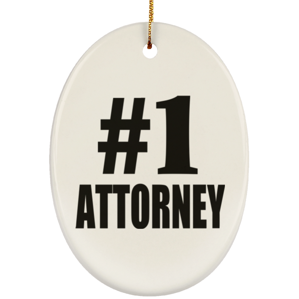 Number One #1 Attorney - Oval Ornament