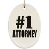 Number One #1 Attorney - Oval Ornament