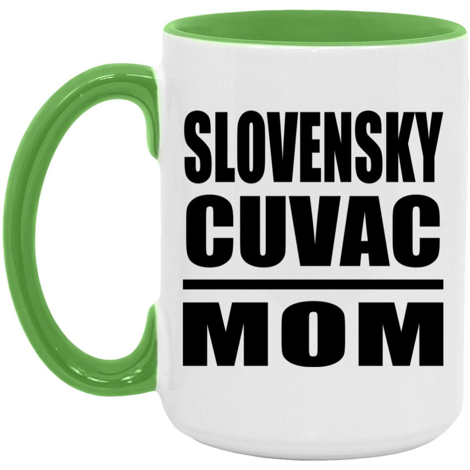 Slovensky Cuvac Mom - 15oz Accent Mug Green