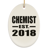 Chemist Established EST. 2018 - Oval Ornament