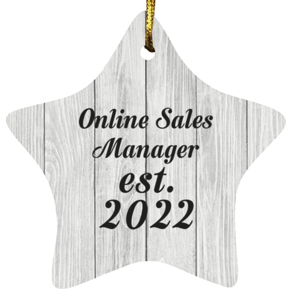 Online Sales Manager Established Est. 2022 - Star Ornament F