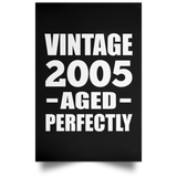 19th Birthday Vintage 2005 Aged Perfectly - Poster Portrait