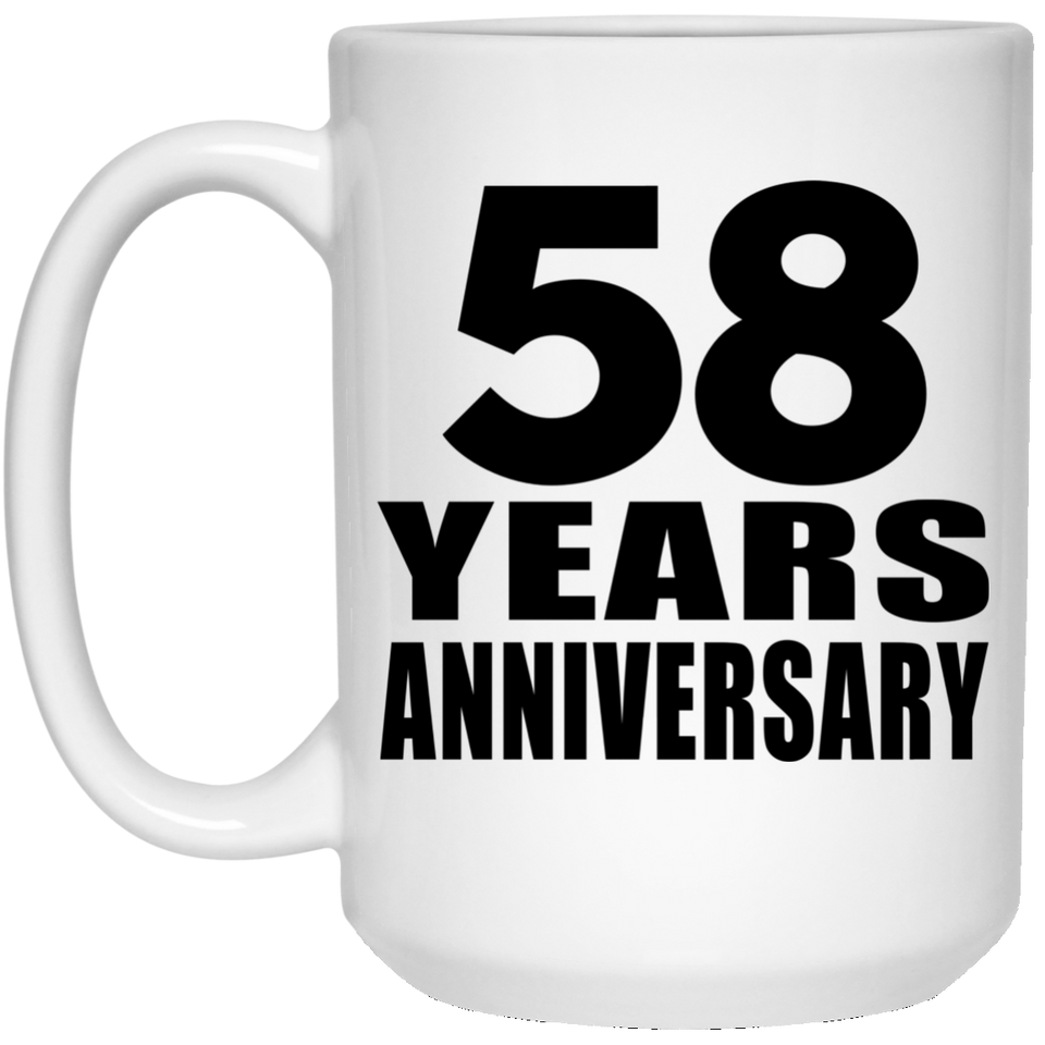 58th Anniversary 58 Years - 15 Oz Coffee Mug