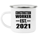 Construction Worker Established EST. 2021 - 12oz Camping Mug