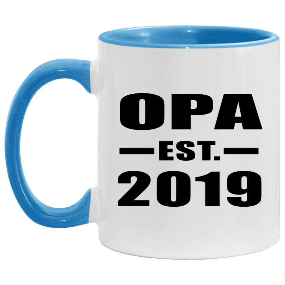 Opa Established EST. 2019 - 11oz Accent Mug Blue