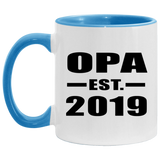 Opa Established EST. 2019 - 11oz Accent Mug Blue