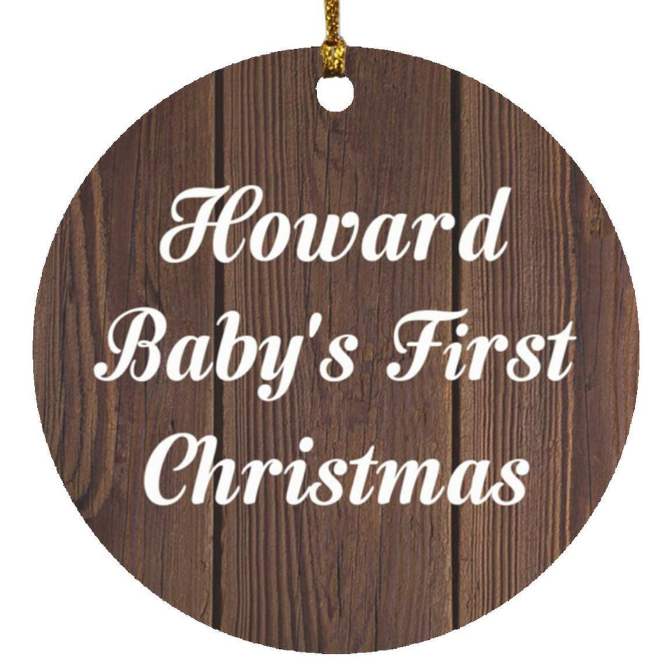 Howard Baby's First Christmas - Circle Ornament D