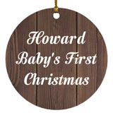 Howard Baby's First Christmas - Circle Ornament D