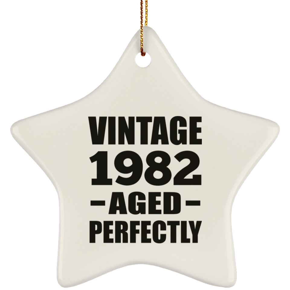 42nd Birthday Vintage 1982 Aged Perfectly - Star Ornament