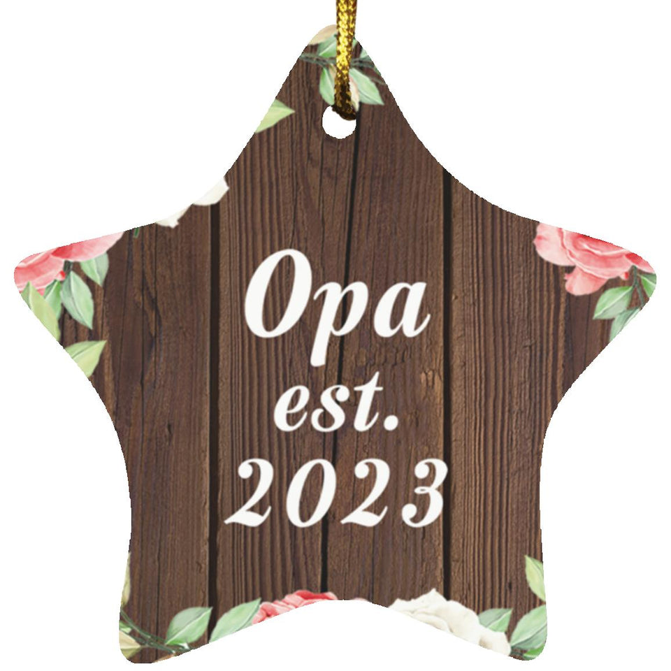 Opa Established Est. 2023 - Star Ornament A
