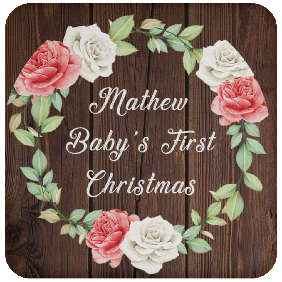 Mathew Baby's First Christmas - Drink Coaster A