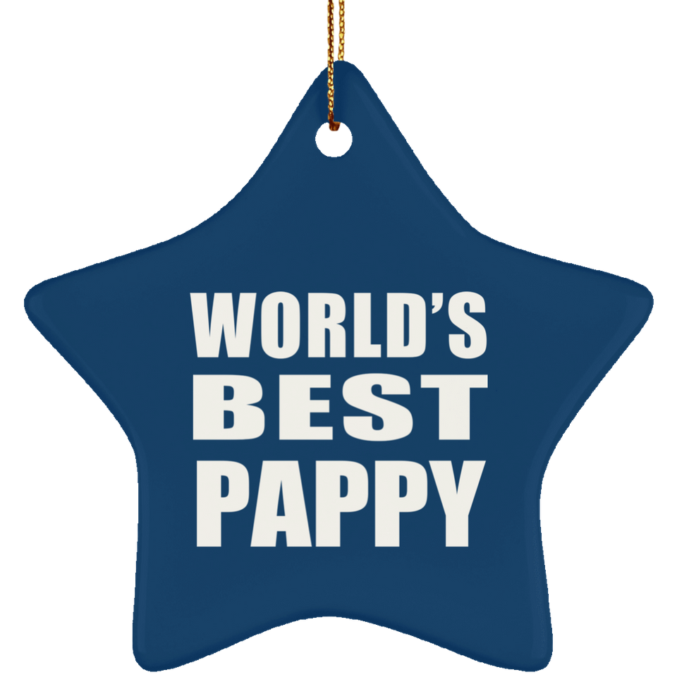 World's Best Pappy - Star Ornament