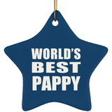 World's Best Pappy - Star Ornament
