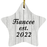 Fiancee Established Est. 2022 - Star Ornament F